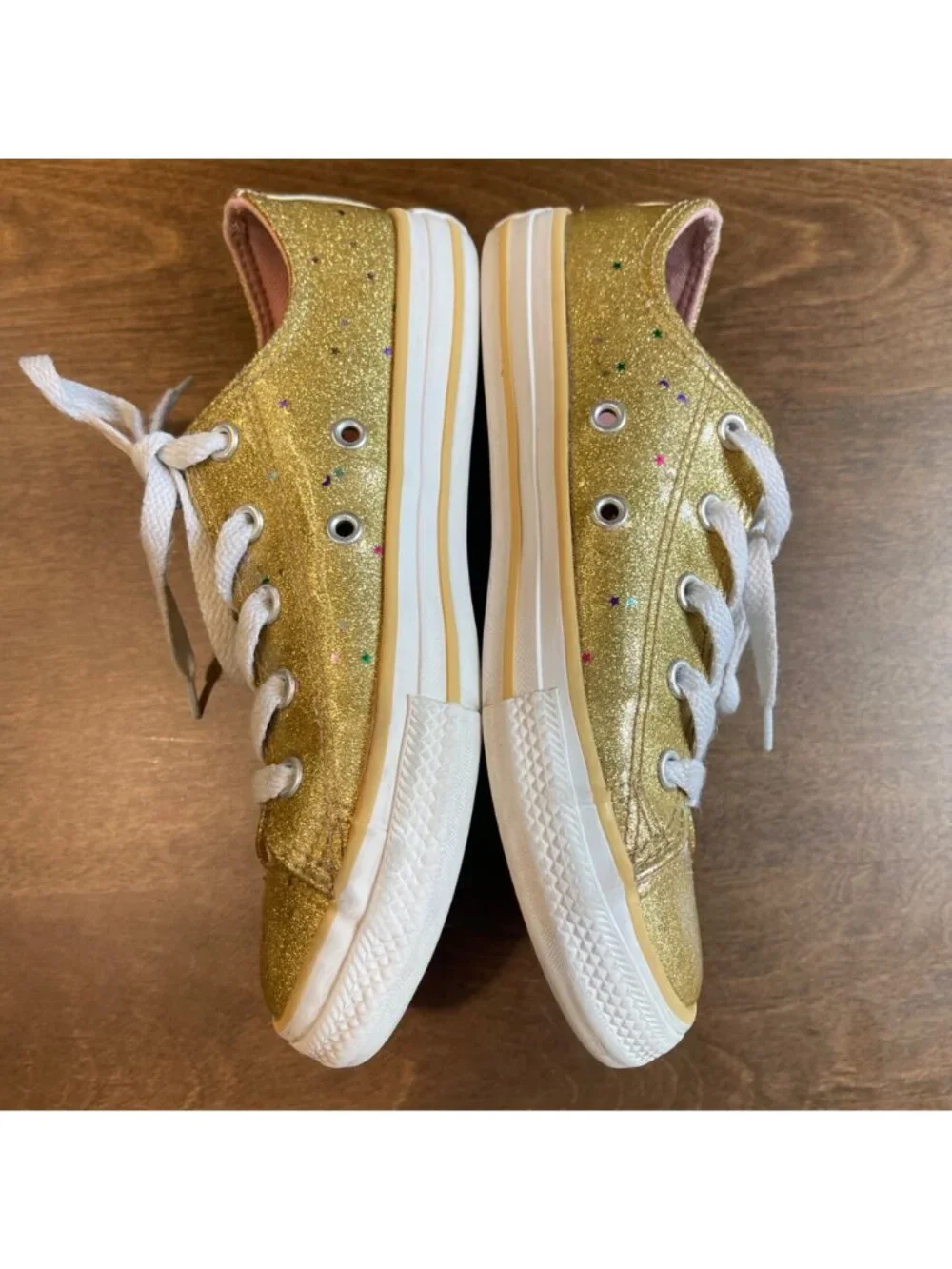 Converse Chuck Taylor All Star Galaxy Glimmer Low Top Sneakers Big Girls Size 2